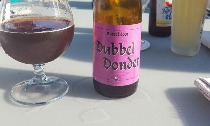 Dubbel Donder fles en glas Dubbel Donder fles en glas